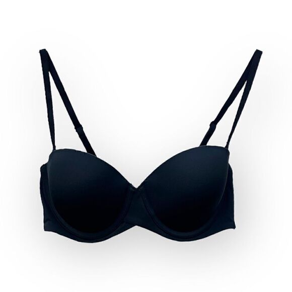 NWOT Maidenform Self-Expressions stay put strapless/strapped bra size 34C Black - Picture 1 of 6